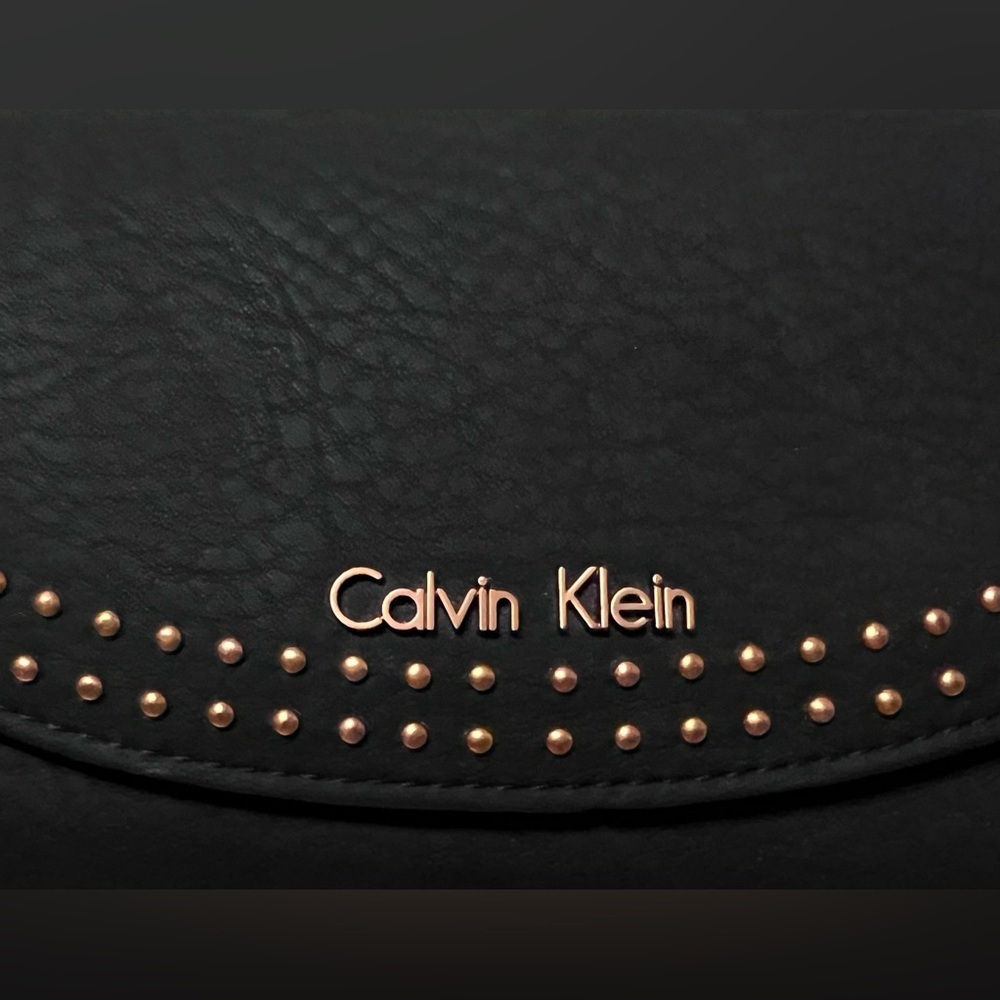 EUC Calvin Klein Black W/ Gold Studs Wallet clutch - Picture 3 of 8